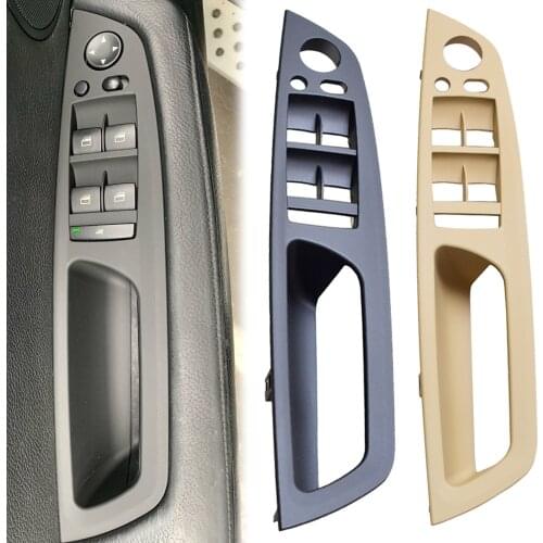 Black Beige Car left Right Interior Door Armrest Handle Inner Panel Pull Trim Cover For BMW E70 E71 X5 X6