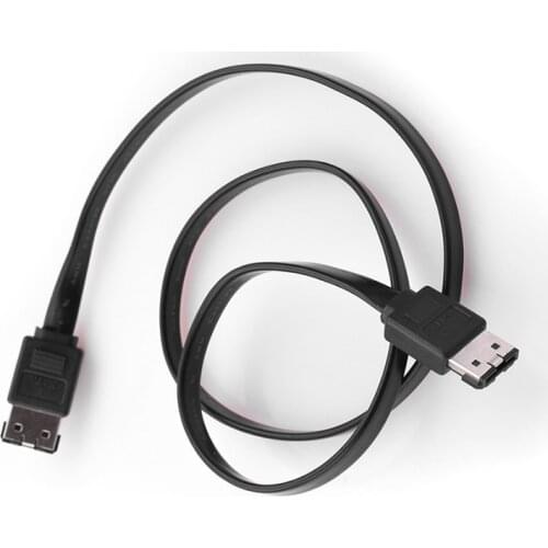 Black 60cm Long eSATA Cable External Serial ATA/SATA/SATA2 Shielded Cord Wire eSATA Male to Male Computer Accessories