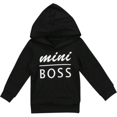 Emmababy Enfant Boys Girls Letter Warm Sweatshirts Top Toddler Newborn Baby Boy Girl Tops Hooded T-shirt Sweatshirt Outdoor Tops