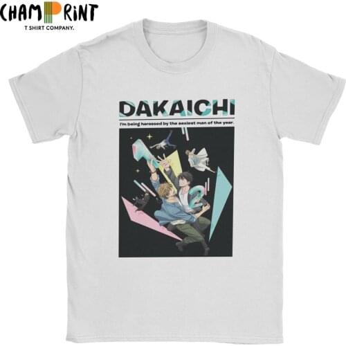 Mens T-Shirt Dakaichi Yaoi Anime Funny Pure Cotton Tee Shirt Short Sleeve My Number One T Shirts Crewneck Tops Summer