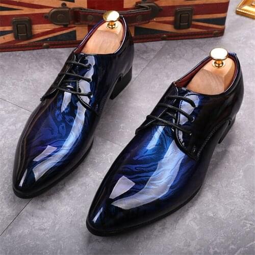 Мужские лакированные туфли HKGS China At AliExpress