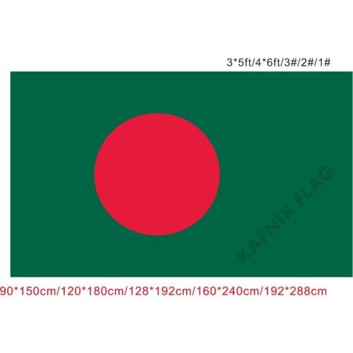 KAFNIK,free shipping 90x150cm/128*192cm/160*240cm/192*288cm big flags bangladesh flag for Indoor Outdoor Decorative