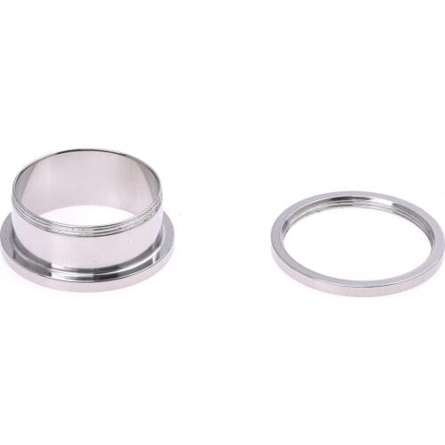 Top Deals 1 Pair Screw Fit Stainless steel Ear Plugs Rings Flesh Tunnels Piercing Jewelry Steel color, 22mm
