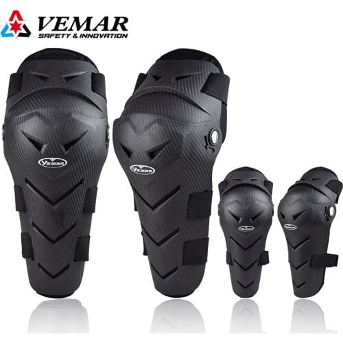 Vemar Motocross Knee Pads Carbon Fiber Mtb Knee Elbow Pads Shock-proof Motocross Knee Slider Mens Motorcycle Protection