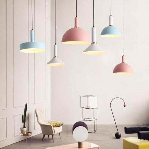 The Nordic minimalist modern Bar Cafe creative restaurant bar Macarons bedroom bedroom pendant lamp LO889