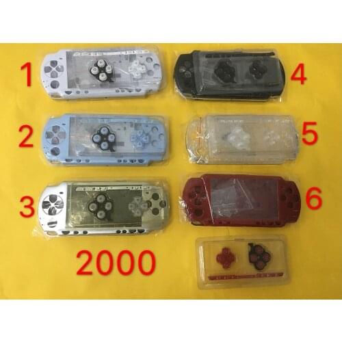 Excellent quality Full housing shell cover case with buttons kit For PS2000 PSP 2000 Old Version Game Console