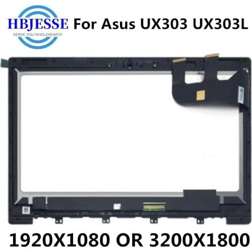 13.3''LTN133YL01-P01 N133HSE-EA3 LCD Display Panel Touch Screen Assembly + Frame For ASUS Zenbook UX303 UX303LN UX303LB UX303LA