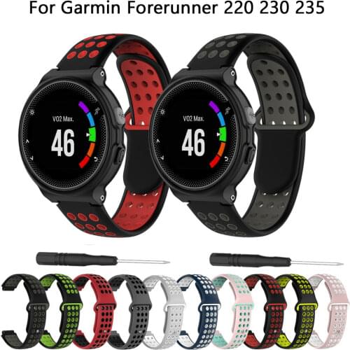 Silicone Watch band Garmin Forerunner 220 230 235 630 620 735 Approach S20 S6 S5 GPS SamrtWatch Wrist bands Sport
