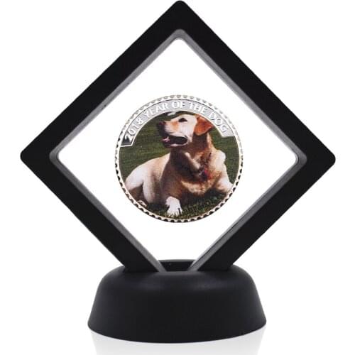 Christmas Souvenir Gifts Cute Puppy Year of The Dog Silver Coin Decorative 999.9 Silver Plated Metal Coin with Box