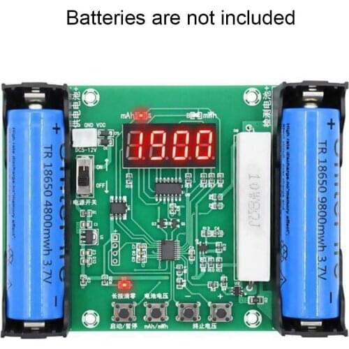 18650 Lithium Battery Capacity Tester Battery Power Bank Detector MaH MwH Digital Discharge Electronic Load Battery Monitor