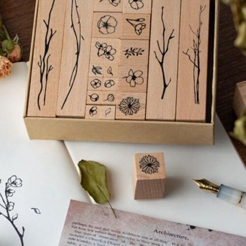 Vintage grass plants stamp DIY wooden rubber stamps for scrapbooking stationery scrapbooking standard stamp JE18 21 Dropshipping