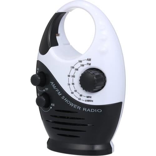 Radio AM / FM Mini Shower Bathroom Waterproof Radio Hanging Music Radio with Speaker