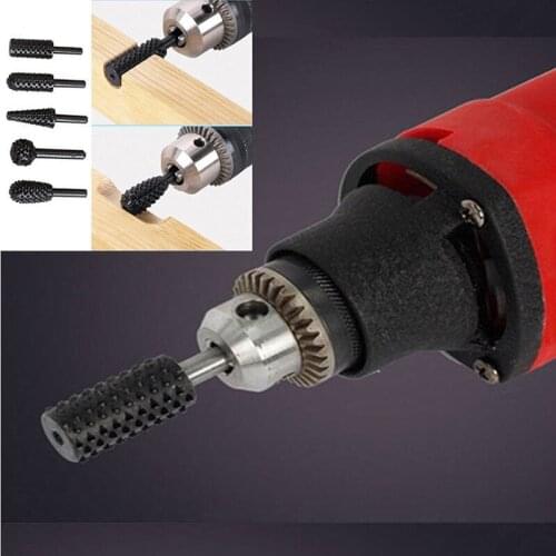 Hss Rotary Files Burr Drill Rotating Thorn Head 5pcs/set Polishing Accessories DIY Electric Grinding Head Woodworking Tools
