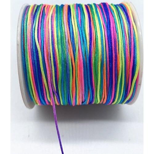 10meters 0.8mm Multicolor Nylon CordHand-woven bracelet necklace pendant rope Beading Thread for DIY Bracelets Jewelry Making#04