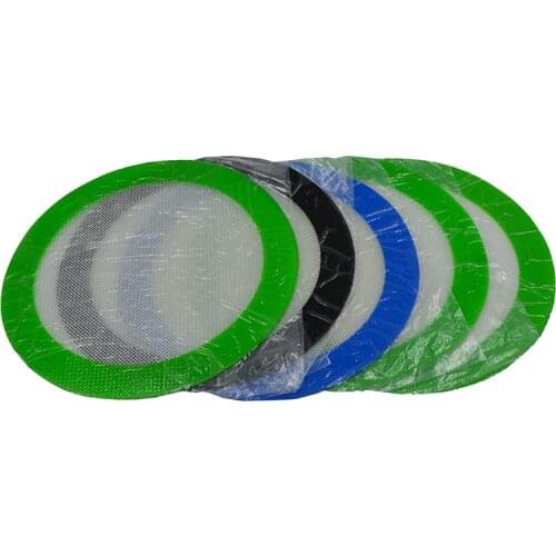 2pcs Non stick Dab wax mat pads and Diameter is 15.3cm Bho silicone wax pad butane oil mats with Fiber Glass