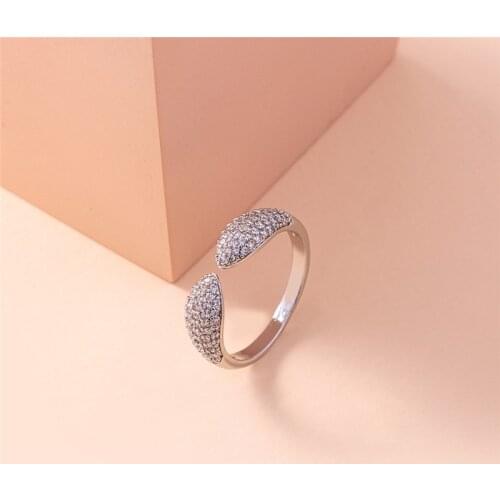 2021 Simple Snake Charm Eternity Ring White CZ Engagement Wedding Rings for Women Bridal Fine Party Jewelry The Best Gift