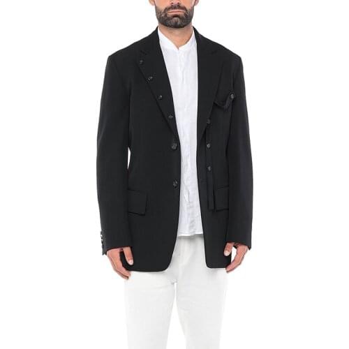 M-6XL! Original mens suit button decoration loose dark department designer clothing high quality custom catwalk mens wear