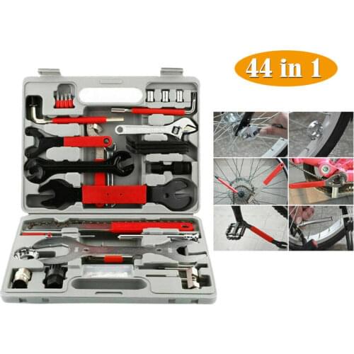 44PC MULTI-FUNCTION BICYCLE BMX BIKES REPAIR TOOL KIT SET HOME MECHANIC TOOLS