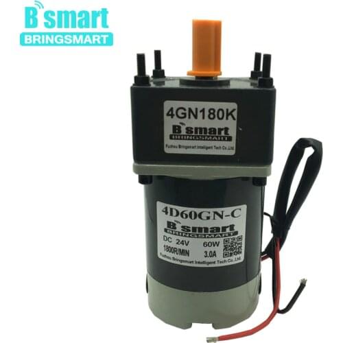 4D60GN-C DC 12V Gear Motor 60W 24V Geared Motors Low Speed Motor High Torque Adjustable Speed Reversible