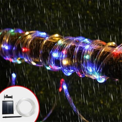 50/100/200/300 LED Solar Rope Light Outdoor String Lights For Holiday Christmas Party Waterproof Fairy Lights Garden Garland