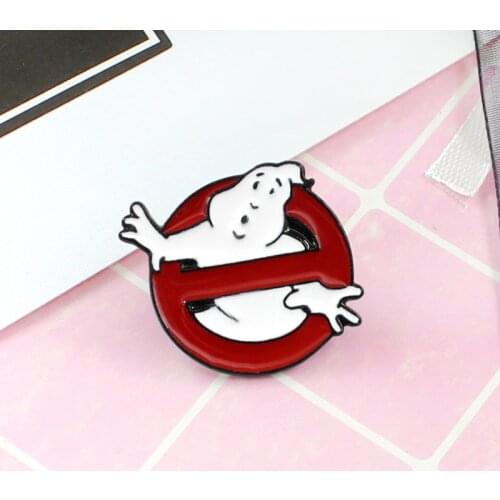 White ghost Enamel Brooch ghost pin movie logo fantasy Jewelry Brooch cartoon entertainment movie jewelry gift to fans friends