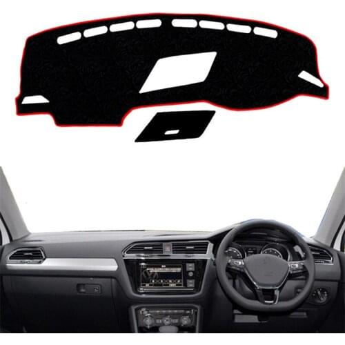 Car Dashboard Cover Mat Pad Auto Dashmat Dash Sun Shade Instrument Carpet Protect Accessories For Volkswagen VW Tiguan 2016-2019