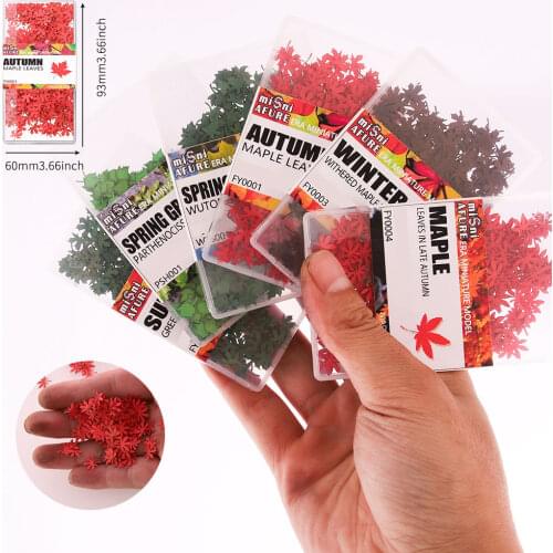 DIY Military Scene Simulation Leaves Model Paper Leaf Model Making Diorama Artifical Paper Leaf Railway Train Landscape Layout