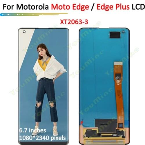 For Motorola Moto Edge+ Edge LCD Display Touch Panel Screen Digitizer For Moto Edge Plus LCD For Moto Edge XT2063-3 Display