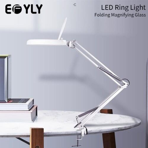 EFYLY Multifunction Foldable LED Light Magnifier for Watch Jeweler Repair Tool/Reading/Skincare Beauty Tools USB Interface