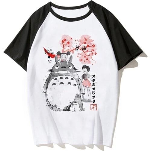 Japanese Anime Totoro Shirt Men Studio Ghibli Miyazaki Hayao Anime Spirit Away T Shirt Men Women Cartoon Clothes Summer T-Shirt