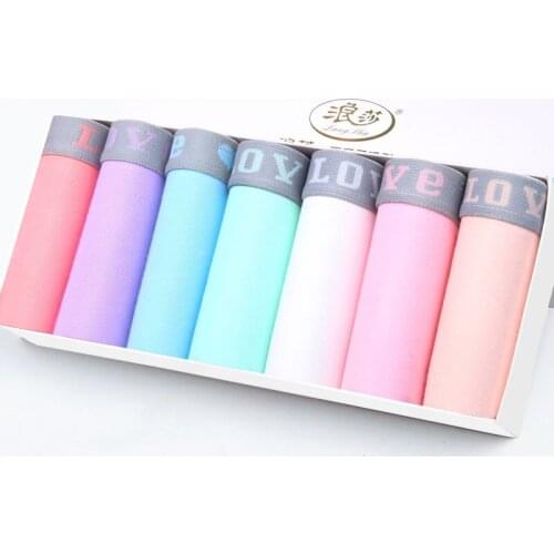 LANGSHA 7PCS/lot Panties Women lingerie Cute Cotton Panties Sexy Briefs Everyday Panties Plus Size Underwear Ladies Underpants