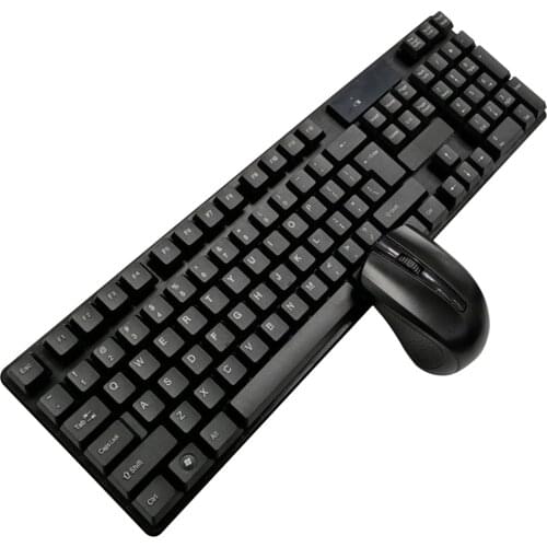 2.4Ghz Wireless Gaming Keyboard And Mouse Set Ergonomic Suitable For Office ABS 104Key Keyboard 3Keys Mous
