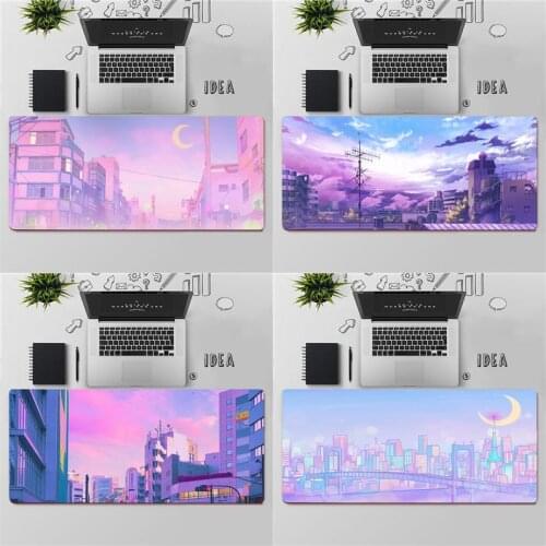Cartoon Anime Moon Landscape Gaming Mouse Pad Large MousePad Gamer Mouse Mat Computer XXL Mouse Carpet Keyboard pad Desk Mat