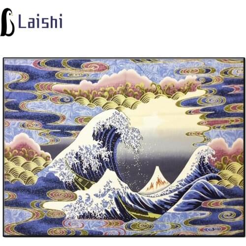 5D Diy Diamond Painting Creative arts, Kanagawa, Japan Full Round Square Drill Wall Art Picture Home Decoration Birthday Gift