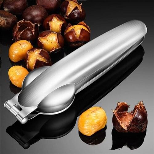 Chestnut Cutter Opener 304 Stainless Steel Chestnut Clip Pliers Nut Crackers Sheller Chestnut Peeler Kitchen Tools