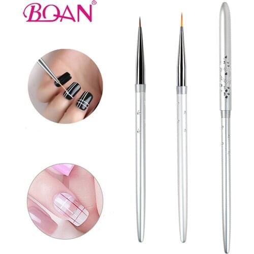 BQAN Nail Brush Ultra Thin 7/9mm Nail Liner Brush Carving Painting Drawing Flower Design Stripes Lines Manicure DIY Tool