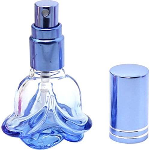 Liquid Oil Cosmetic Container 6ml Rose Portable Travel Refillable Spray Perfume Atomizer Glass Empty Bottle Plastic Nozzle