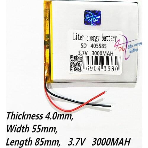 405585 3.7V 3000MAH Lithium Polymer Battery Lipo Rechargeable battery For Power Bank Tablet pc PAD Laptop Notebook keyboard MID