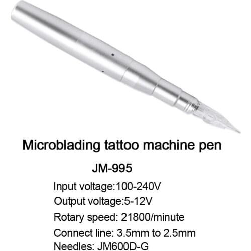 Tattoo Machine Pen Swiss Motor Permanent Makeup Eyebrow Lip Eyeliner Beauty for Cartridge Needles Power Supply Electric Machine