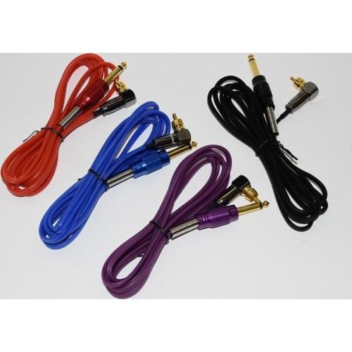 One Hot Latest Best Quality YRYTAT 1.8M Silicone RCA Tattoo Machine Power Clip Cord Supply - TCC13