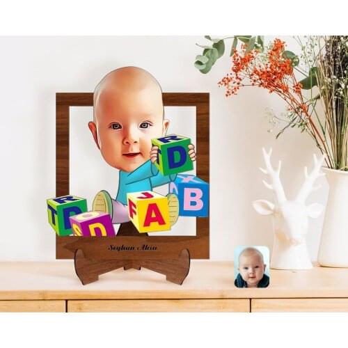 Personalized Baby Caricature Of Wooden STANDING 3D Biblo-5