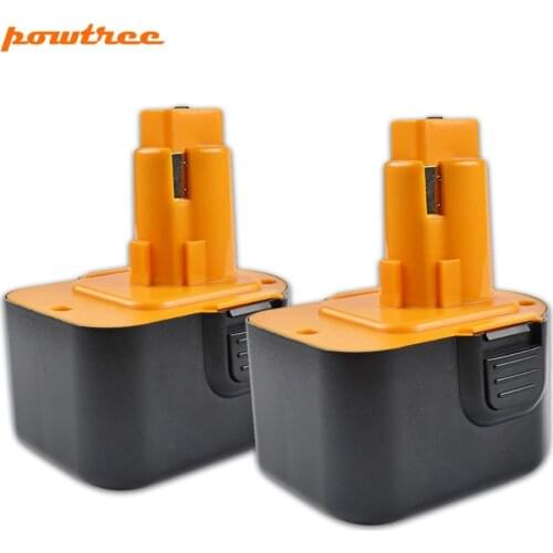 Powtree For Black&Decker Firestorm 2PCS 12V 3000mAh PS130 Ni-MH Battery Replaceable A9275 A9252 HP331 HP331K-2 HP331K2 HP431