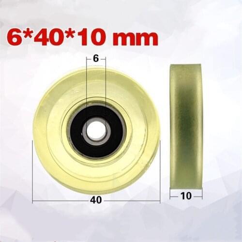 [PU0640-10]Free shipping 10PCS polyurethane PU currency count machine bearing roller wheel 6*40*10mm outer diameter 40mm