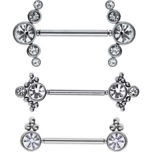 2pcs Surgical Steel Push In Barbell Pins Ball Tongue Nipple Tragus Helix Ear Piercing Jewelry Industrial Barbell Ring Threadless