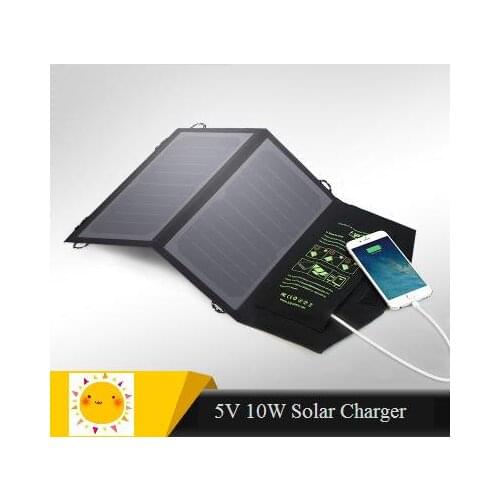 Solar charger 10W Sunpower high effencicy solar cell panel Mobile phone charger for Iphone Ipad Xiaomi Huawei etc 99% cell phone