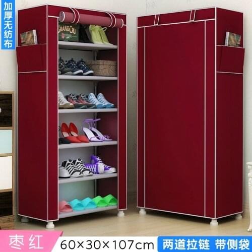 Shoe Cabinets Simple Shoe Rack Multi-layer Combined Shoe cabinet Non-woven Fabric Multi-layer Storage Shoe Folding Cabinet