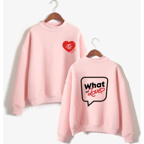 Kpop TWICE what is love concert same printing hoodies sweatshirts for once supportive unisex turtleneck hoodie sweatshirt xxxxl