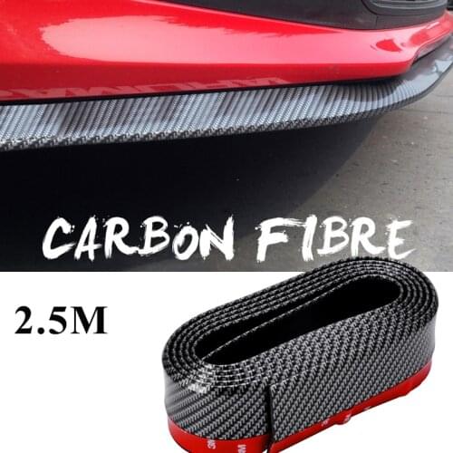 2.5M Car Front Bumper Protector Rubber Trim Car Protector Guards Lip Mouldings Splitter Chin Body Decor Kit Auto Bumper Exterior