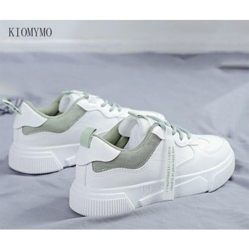 Breathable White Shoes Women 2021 New Casual All-Match Womens Sports Net Shoes Spring And Autumn Thick-Soled Womens Sneakers