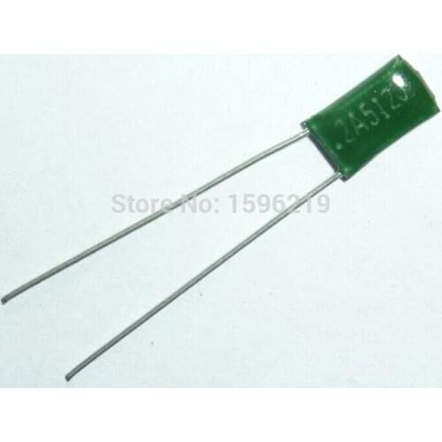 100pcs Mylar Film Capacitor 100V 2A512J 5100pF 5.1nF 2A512 5% Polyester Film capacitor